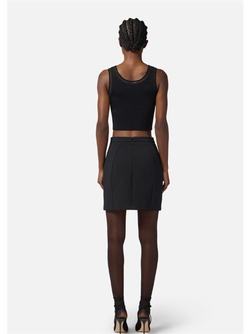 Ribbed knit top with jewel logo ELISABETTA FRANCHI | TK54B56E2.110